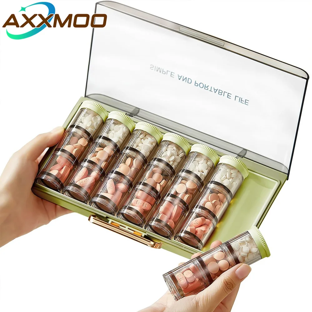 

Еженедельный органайзер для таблеток на 7 дней, 3 раза в день, большая портативная коробка для таблеток с 7 отдельными контейнерами, дорожный футляр для хранения лекарств