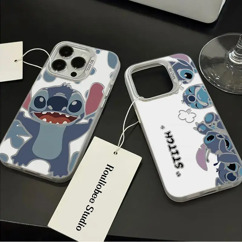 Disney Stitch Angry Phone Case Suitable for iPhone 15 14 13 12 11 Pro Max XR XS X 12 13 Mini 7 8 Plus Cover Cartoon Case