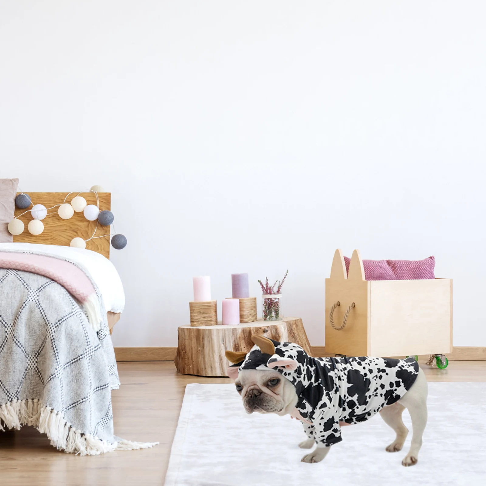 

Pet Cow Clothing Cute Dog Costumes Apparel Pajamas Puppy Outfits Cat Soft Special Creative Photo Use Warm Stylish Garment Dog
