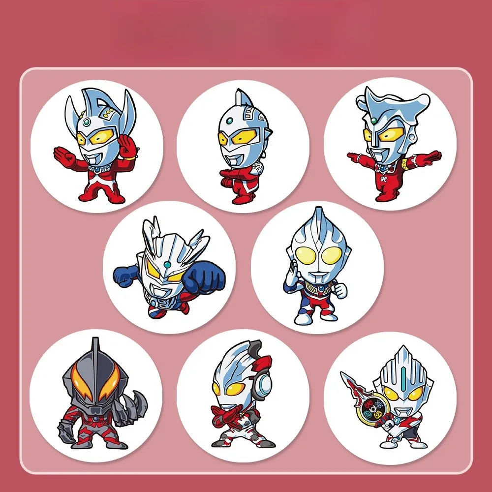 500PCS/Roll Cartoon Ultraman Zero Belial Stickers Roll for Bicycle Hand Account Pencil Case Decals