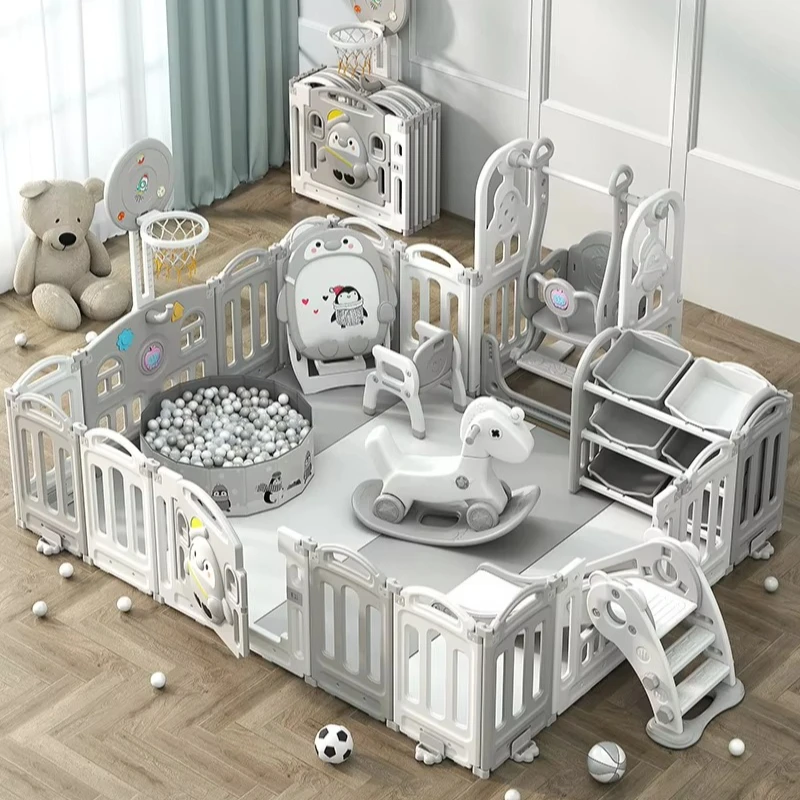 High Quality Indoor Playground Playpen for Children Swing Slide Combination