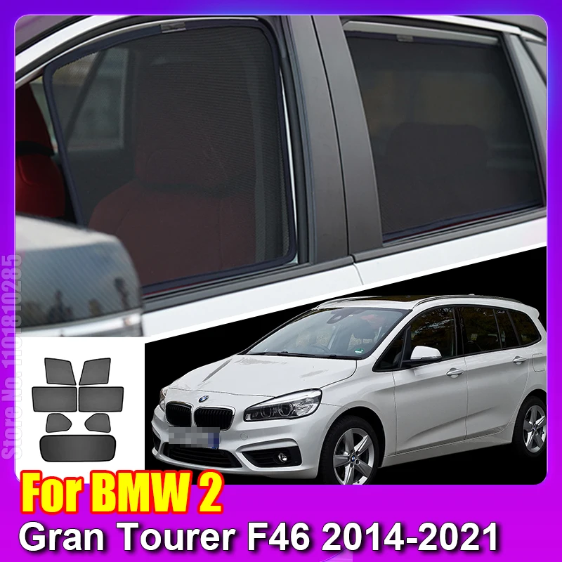 For BMW 2 Serie Gran Tourer F46 2014-23021 Magnetic Sunshade Car Front Windshield Curtain Rear Side Baby Window Sun Shade Visor