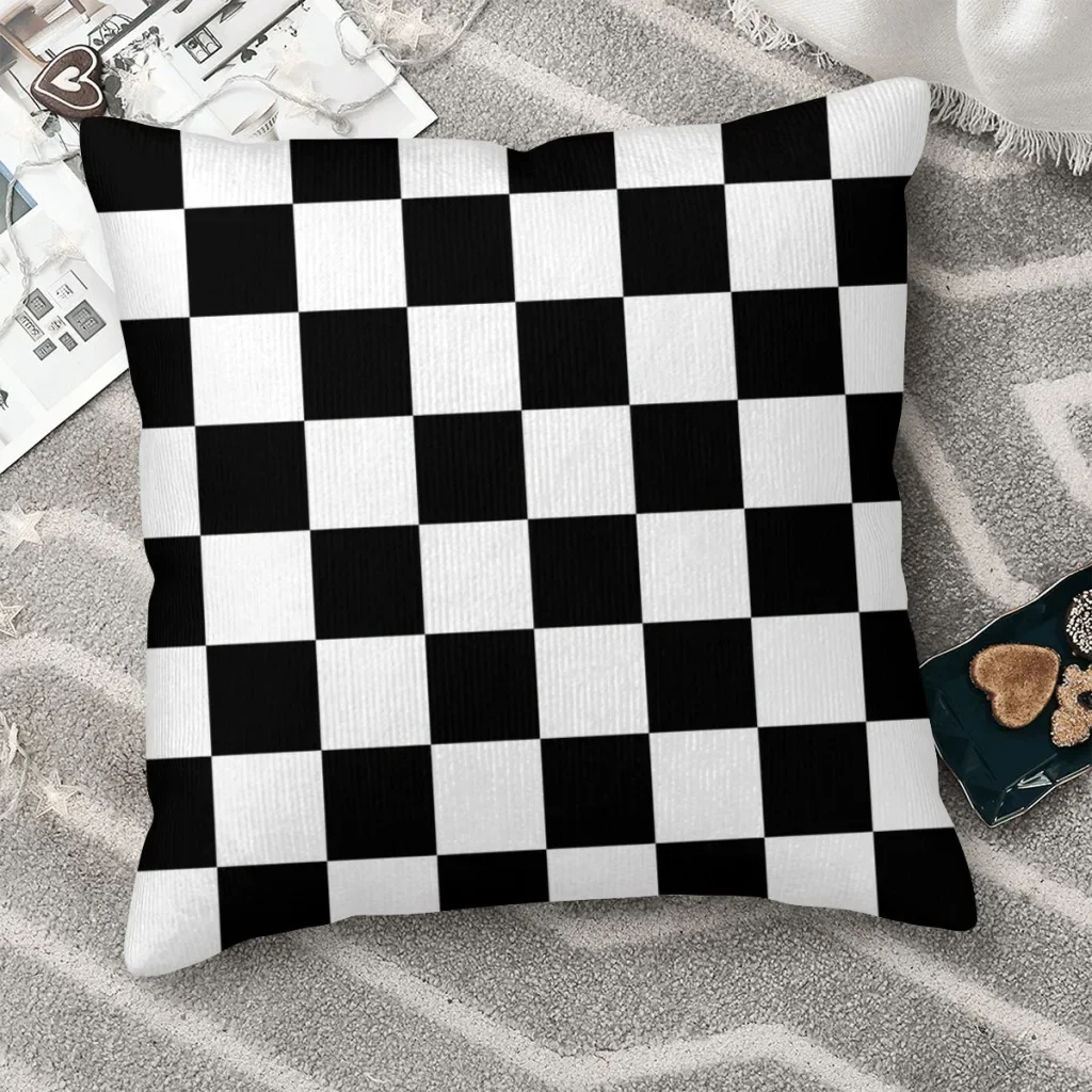 Chequered Flag Cojines F1 Car Racing Throw Pillow Case Cushion Covers Home Sofa Chair Decorative Backpack