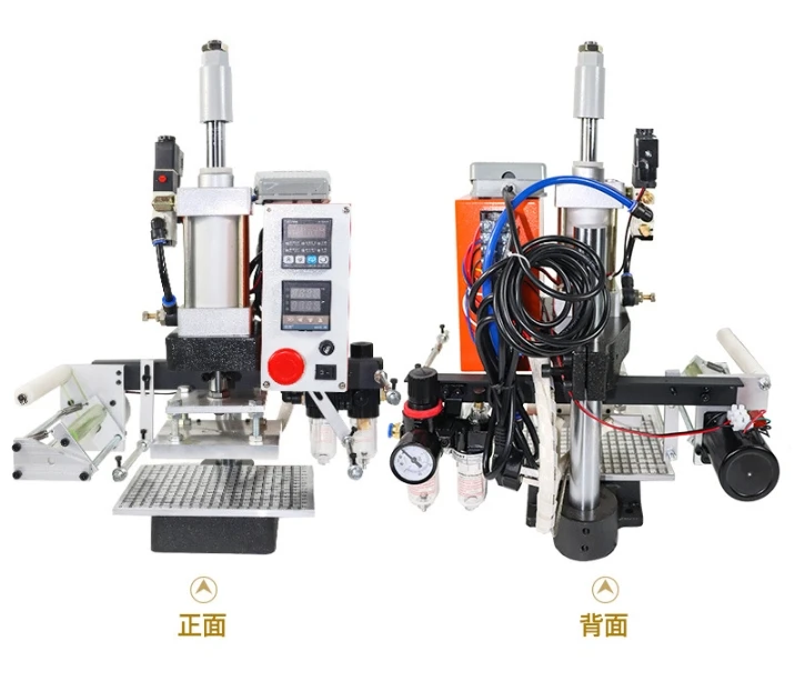 Automatic Pneumatic Hot Foil Stamping Machine with Paper Collection for Leather Plastic PVC Logo Embossing Press Equipment