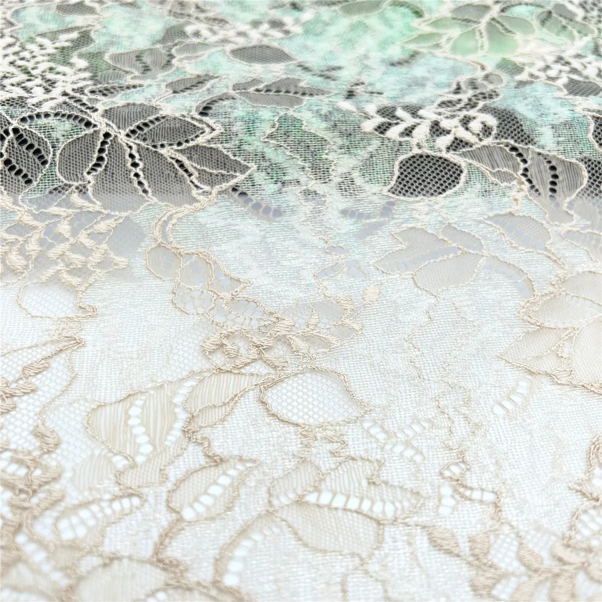 3y/Los Breite 23,60 cm Aprikose Schimmer elastische Stretch Spitze Trim Rock Saum Unterwäsche Nähen Handwerk DIY Bekleidung Stoffe Spitzen kleid – Detail 2