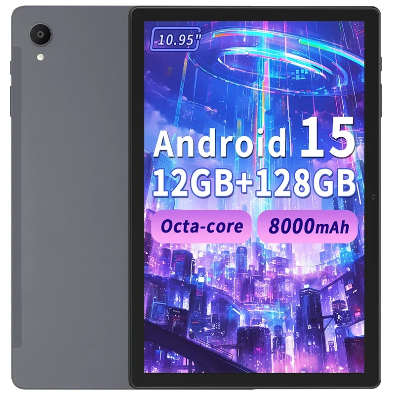 

Android Tablet 10.95 Inch, 2025 Android 15 Tablet for Kids Adults, 12GB 128GB 1TB Expandable, Dual Cameras 8000mAh Dual Speakers