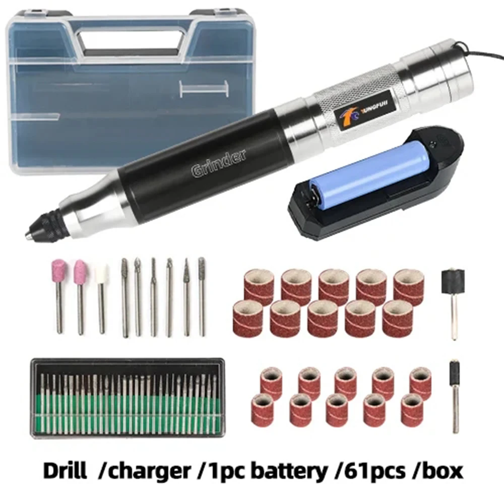 Woodworking Engraving Pen Cordless Electric Drill Lithium Battery Mini Wireless Drill Cutting Polishing Rotary Tool for Dremel