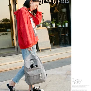 Custom velvet backpack your name Casual Casual Backpack 7 Main Sales Personalized Backpack - №8