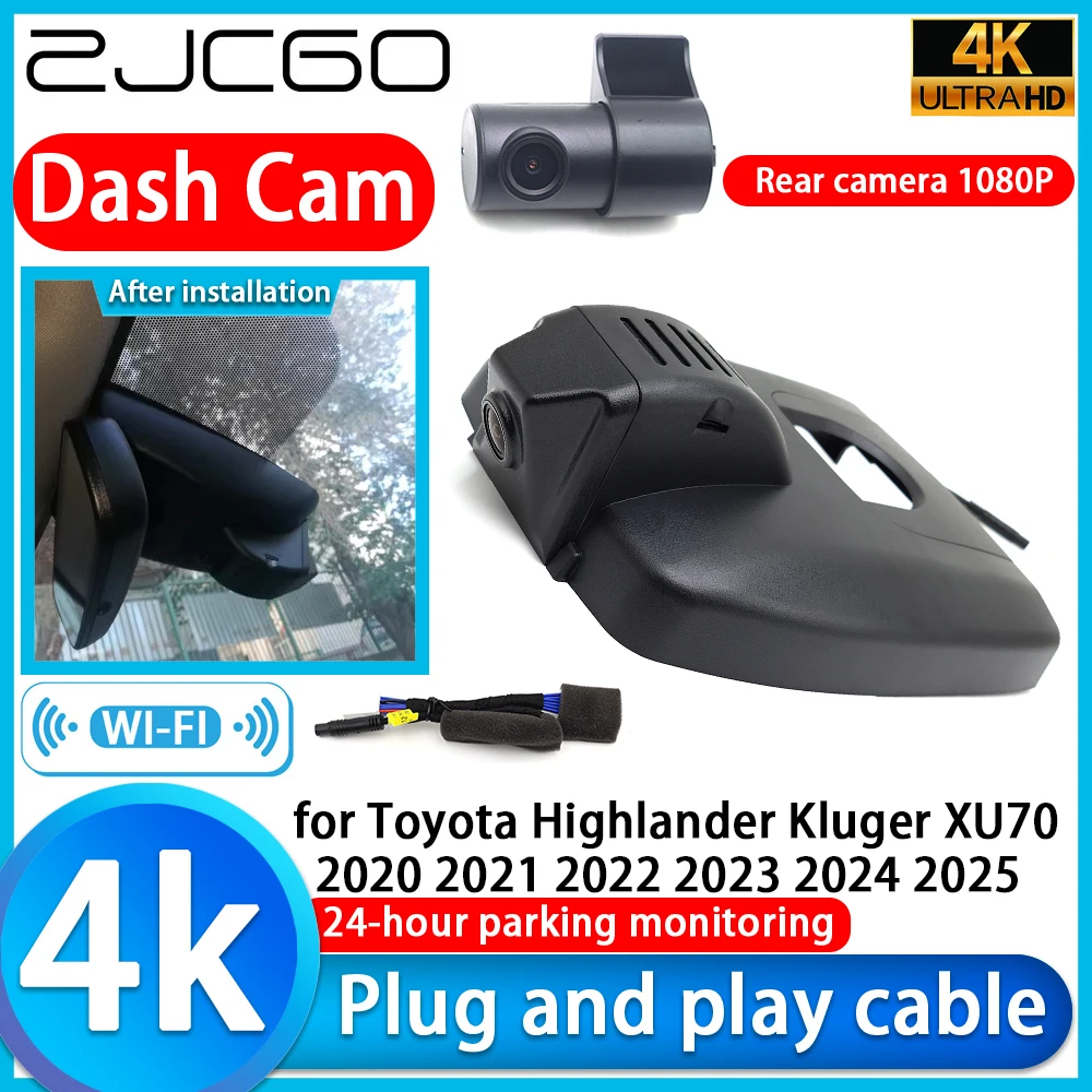 Für Toyota Highlander Kluger XU70 2020 2021 2022 2023 2024 2025 4K DVR Dashcam Autokamera Objektiv 24h Überwachung Videoaufzeichnung