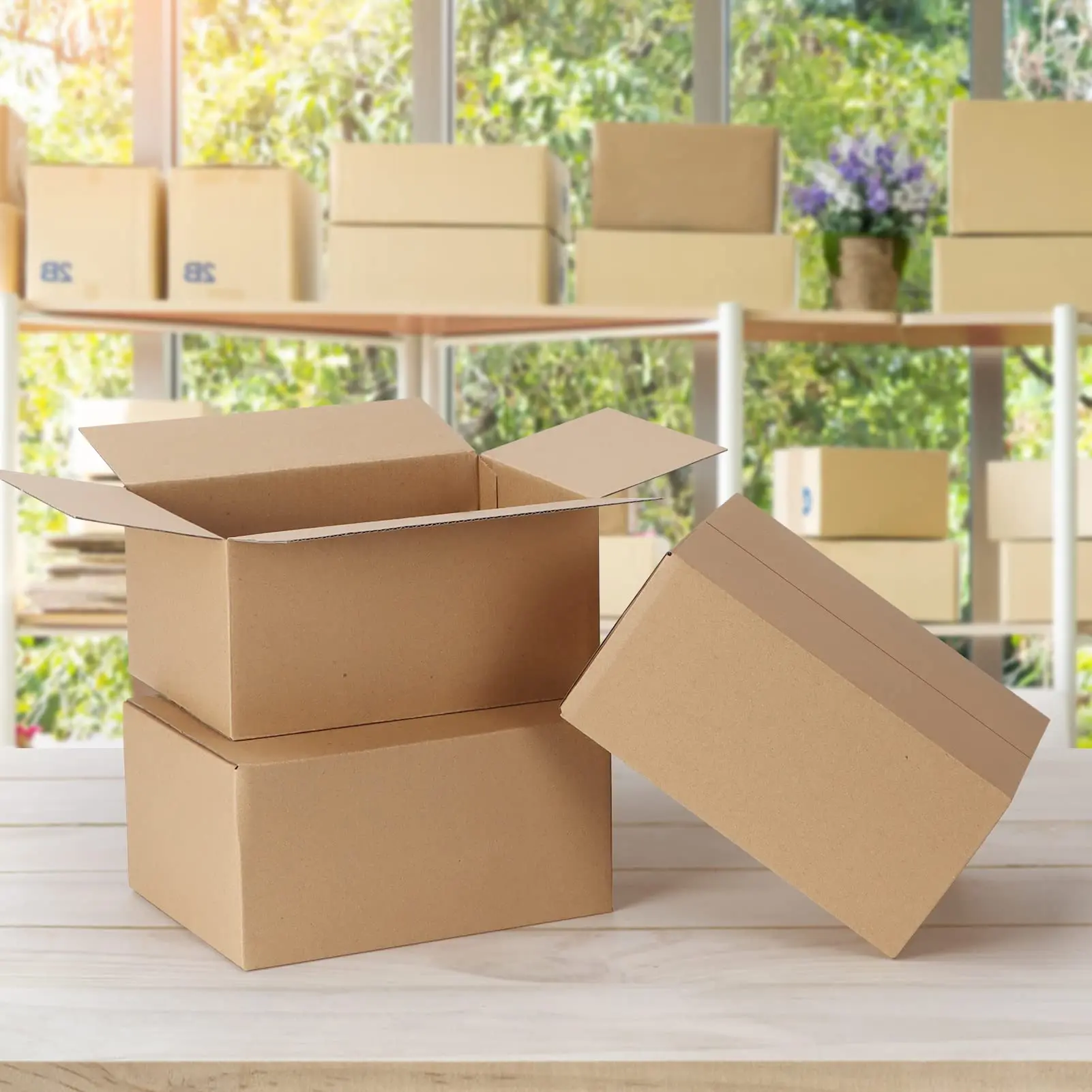 Small Business Use Transport Boxes. 15 Corrugated Cardboard Boxes Are Used For Transportation Packaging And Mailing