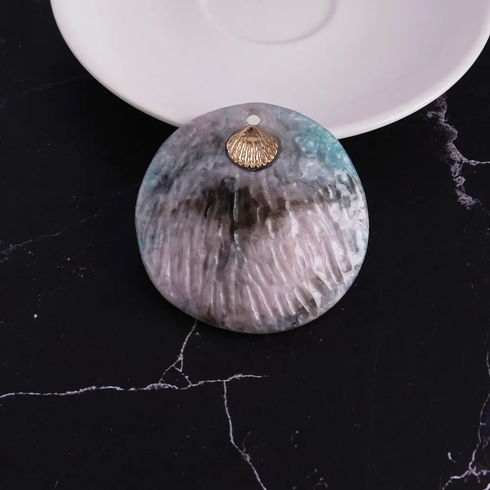 

Wholesale Colorful Shell Disc Pendant Fashionable Jewelry Making Accessories 2025 New Design for DIY Earrings Necklace