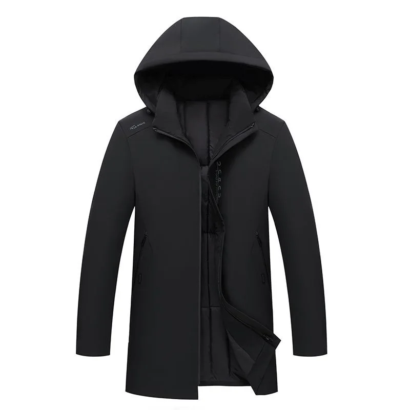 

Мужское ветрозащитное теплое пальто с капюшоном, зимняя парка больших размеров, новая повседневная утепленная хлопковая модная хлопковая мужская куртка с капюшоном, верхняя одежда