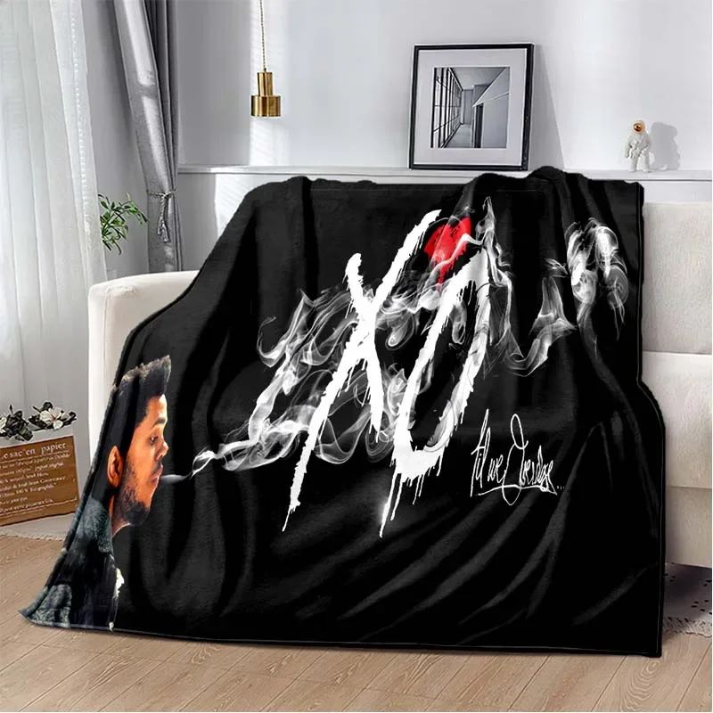 The Weeknd peluche flanella coperta Manta per il cantante The Weeknd coperta morbida per copridivano copriletto ufficio