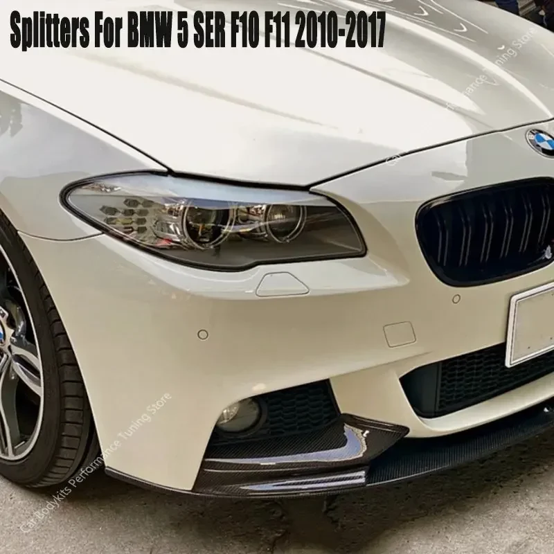 

For Bmw F10 F11 MP Style Front Bumper Lip Splitter Diffuser 530i 535i 530d 550i 2010-2017 M Sport Fog Lamp Grille Trim Bodykits