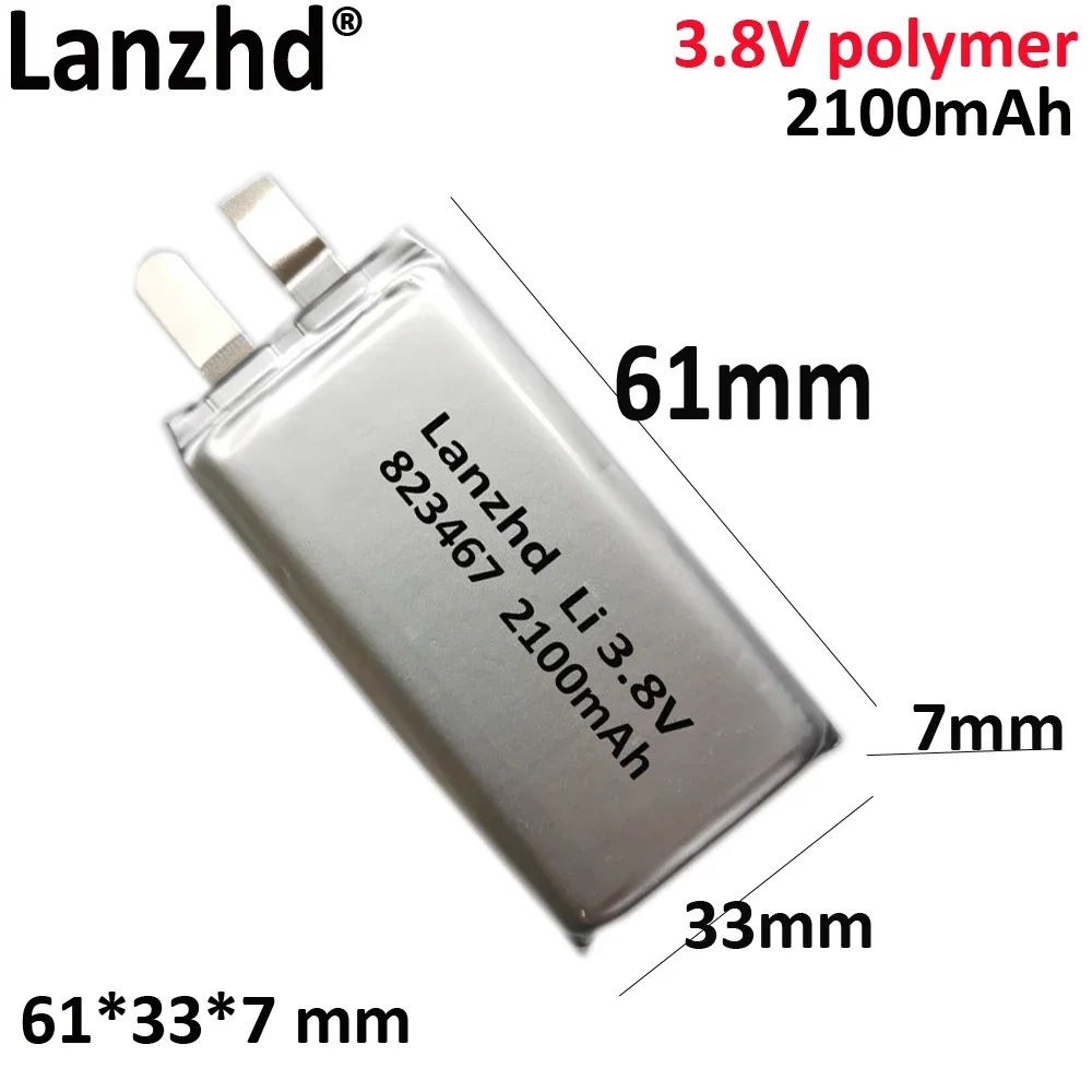 

3.7V high rate polymer lithium Suitable for Mini 3, 3 Pro Cell flight battery drone power cell 823467 2100mAh 67*348*8.2mm