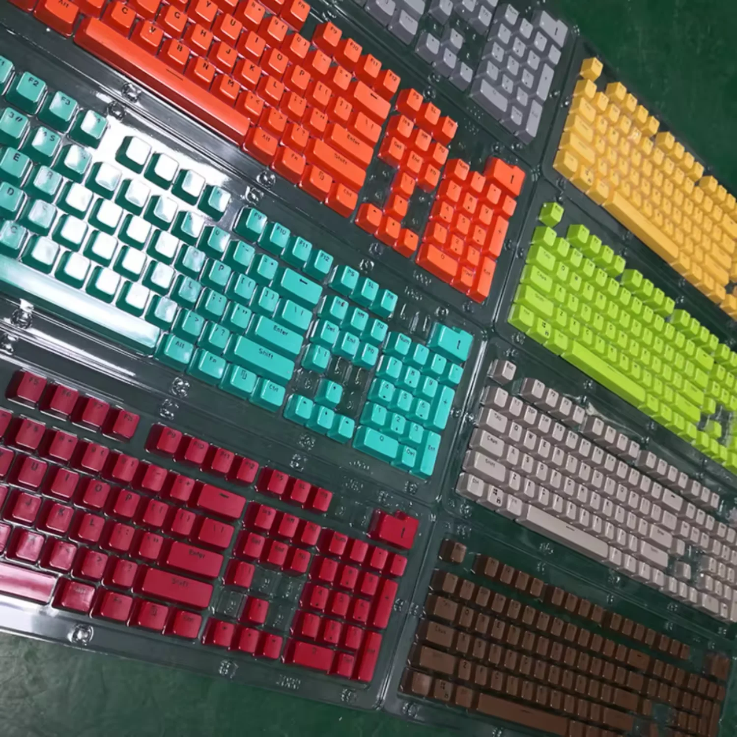 

PBT Keycaps, Colourful, Opaque, OEM Height, Secondary Moulding, Suitable for 61, 64, 68, 75, 82, 87, 104 Mechanical Keyboards.