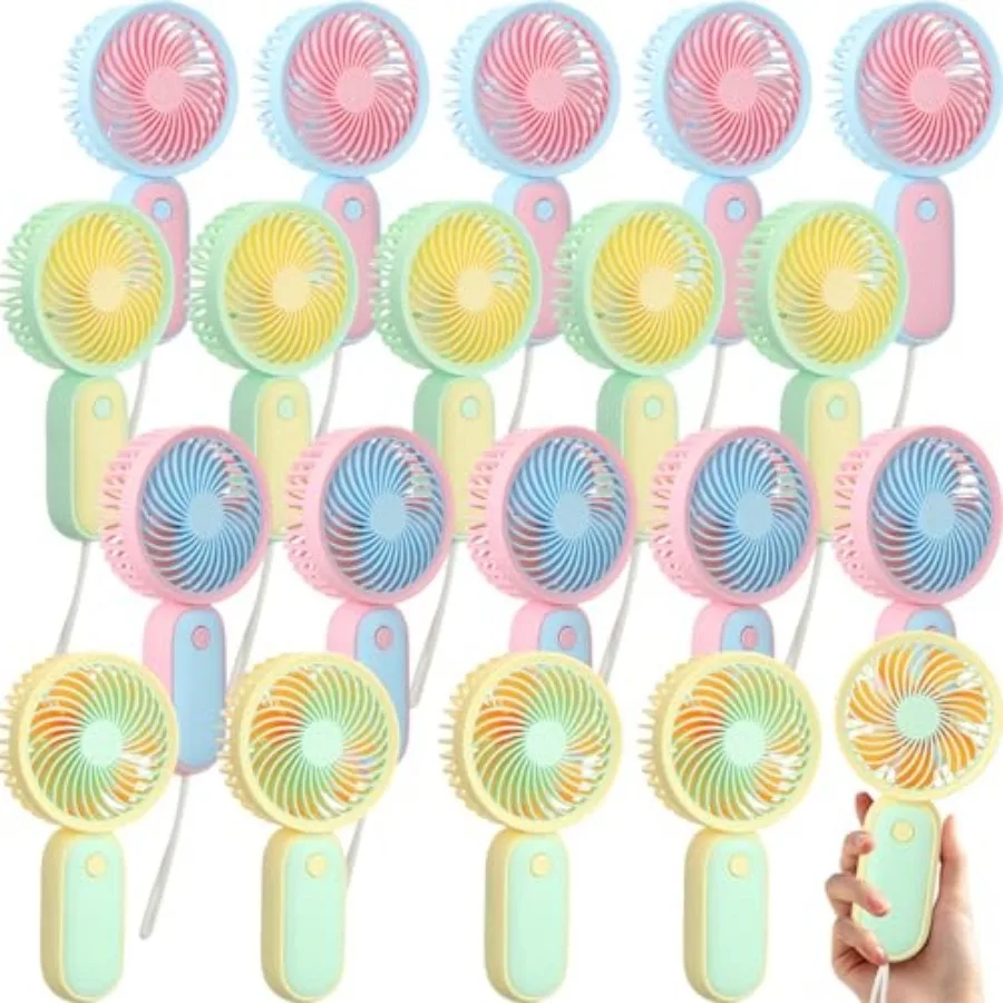 

Mini Handheld Fan, USB Rechargeable Hand Held Fan Hanging Small Hand Travel Fans Portable Powerful Fans for Women Outdoor Trave