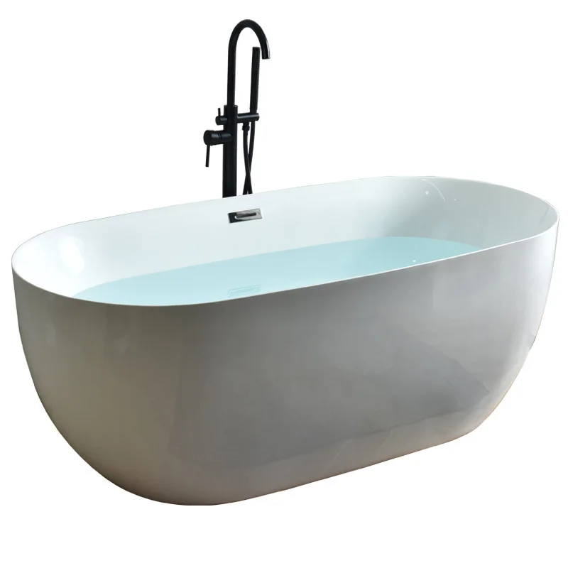 Wholesale hotel B & B bathtub Adult freestanding seamless integrated Internet celebrity Thin edge acrylic bathtub