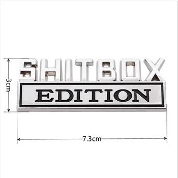 3D鋅合金標誌 SHITBOX EDITION 車標尾部側貼紙配件,適用於吉普車、道奇、克萊斯勒和卡車。 8 最佳銷售 貼紙吉普車 - №3
