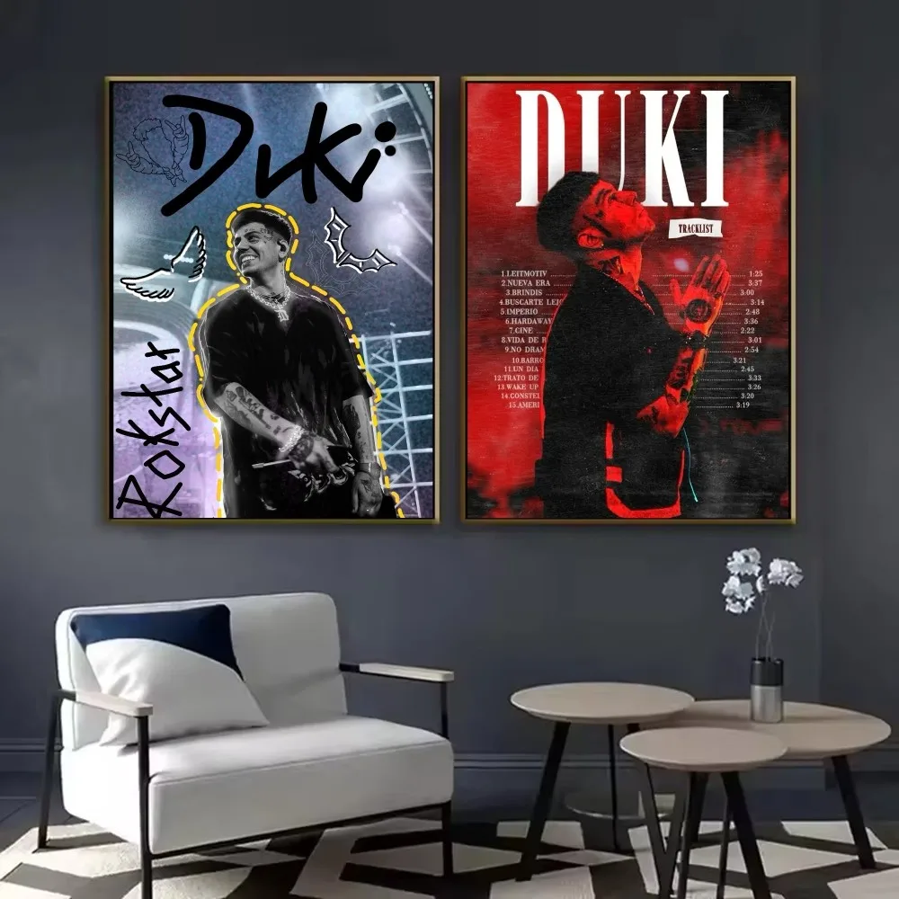 Argentine D-Duki Rapper Poster HD art sticky wall waterproof home living room bedroom bar aesthetic decoration