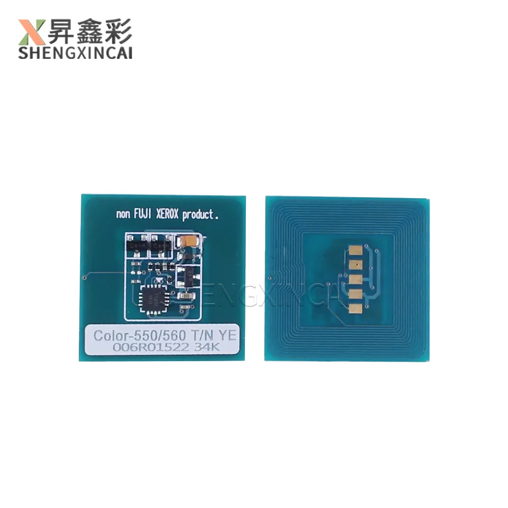 4 Buah Chip Toner Warna 550 560 570 untuk Kartrid Toner Xerox Color 550 560 570 006R01525 006R01526 006R01527 006R01528