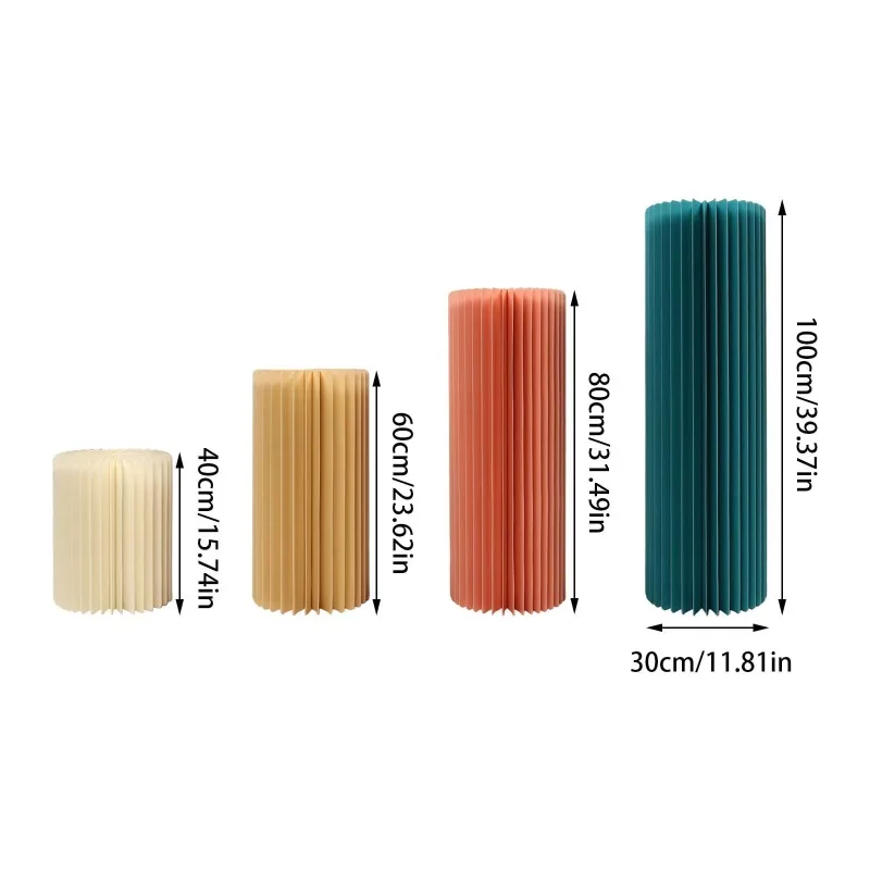 Foldable paper pillar display pedestal, cake flower rack, dessert table suitable for wedding, party, and family use