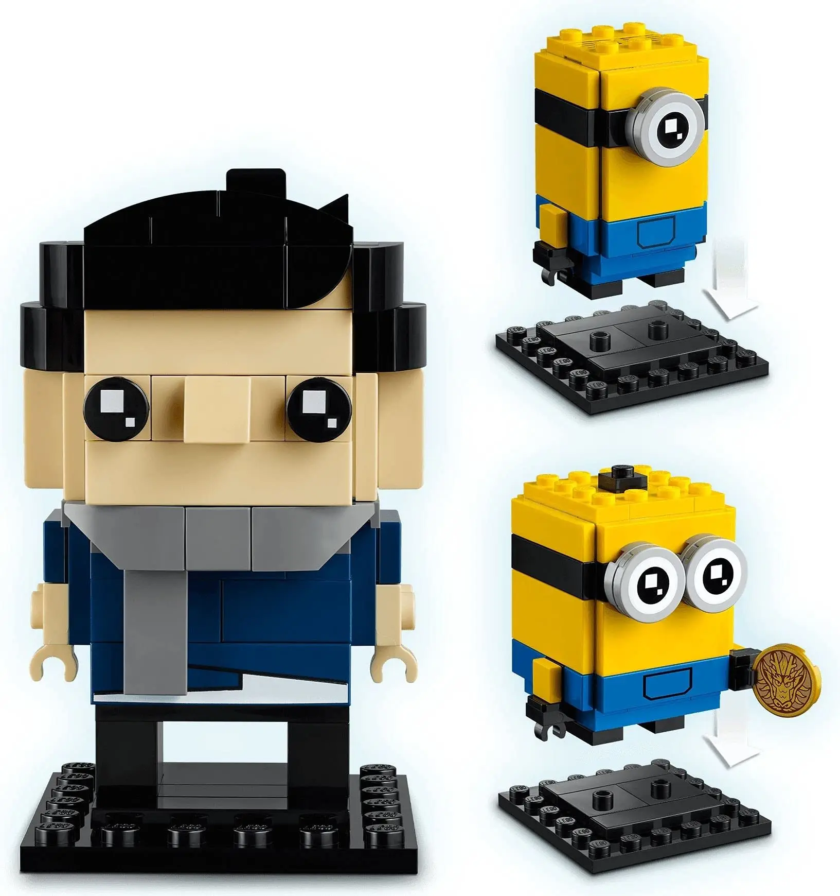 LEGO BrickHeadz Minions 40420 The Rise of Gru, Stuart and Otto Building Blocks Toys for Kids Birthday Christmas New Year Gift