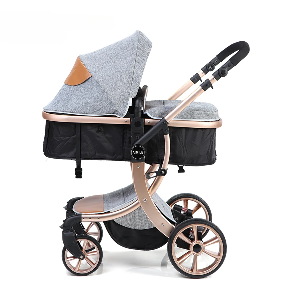 Deluxe aimile brand newborn child baby trolley/infant carriage for babies of 0-36 months