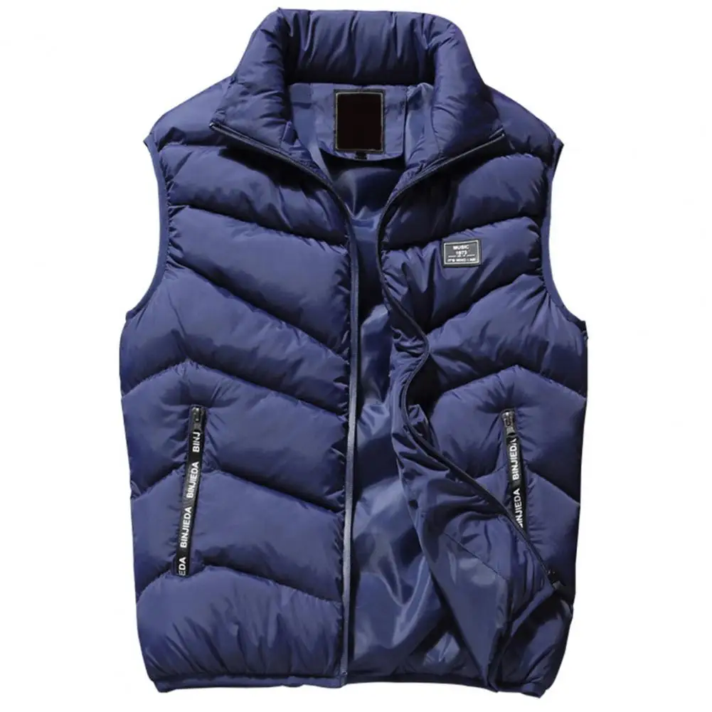 Vest Jacket Men Puffer Sleeveless Coats Mens Solid Color Down Jacket Winter Warm Waistcoat Windbreaker jackets for men chaquetas