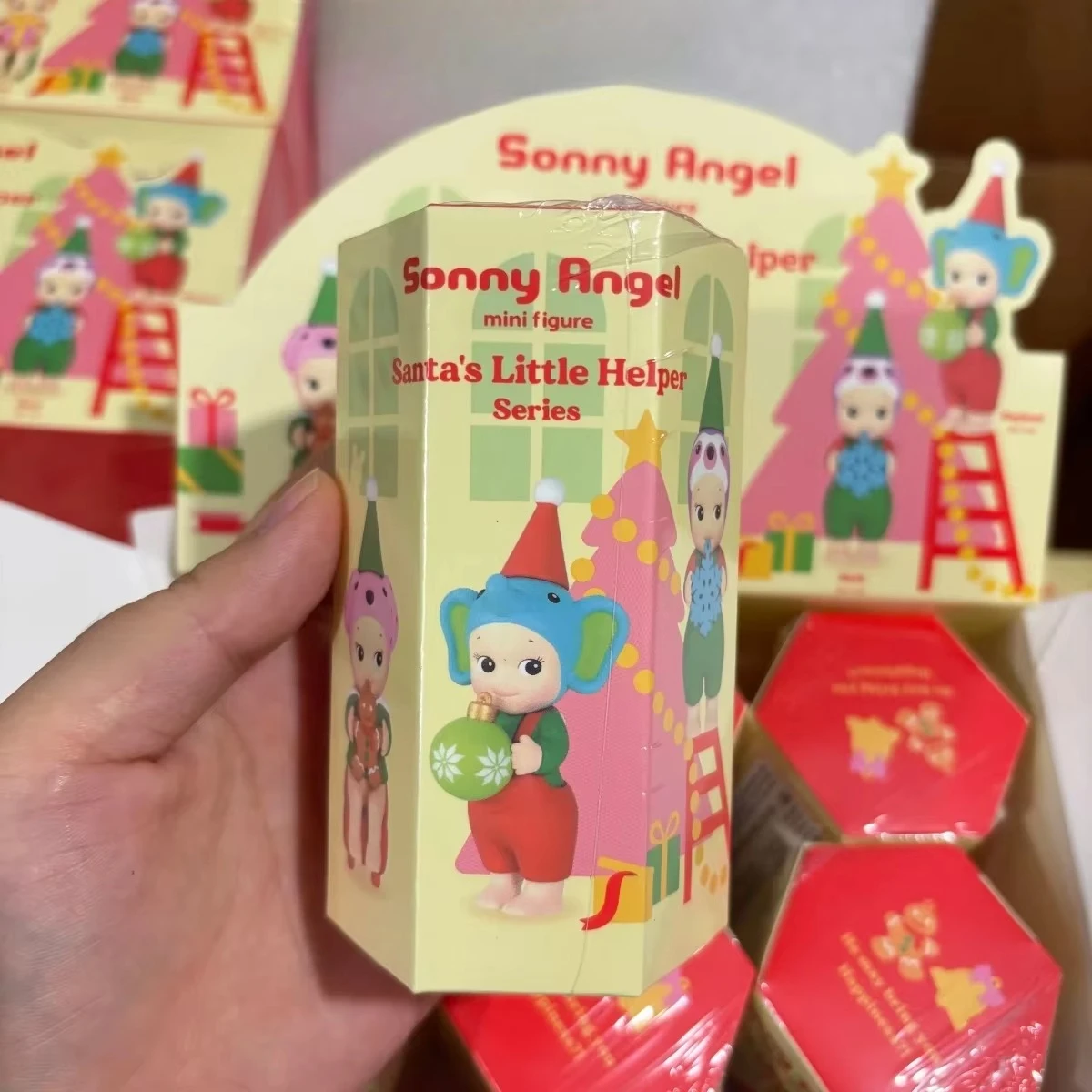 Sonny Angel Mini Figuur Santa's Little Hellper Serie Blind Box Limited Edition voor Kerstmis 2025 Ornament Speelgoed Verrassing Cadeaus