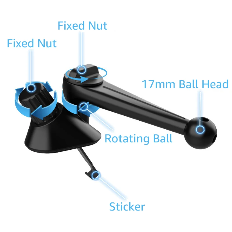 17mm Kugelkopfhalterung für Auto-Handyhalterung Lüftungsschlitz-Handyständer GPS-Halterung Auto-Luftauslass-Clip Zubehör – Detail 5