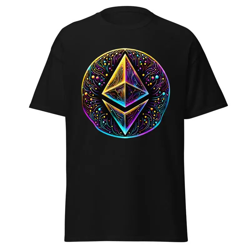 Fantaisie Ethereum ETH Altcoin Crypto Symbol T-shirt à manches courtes pour hommes