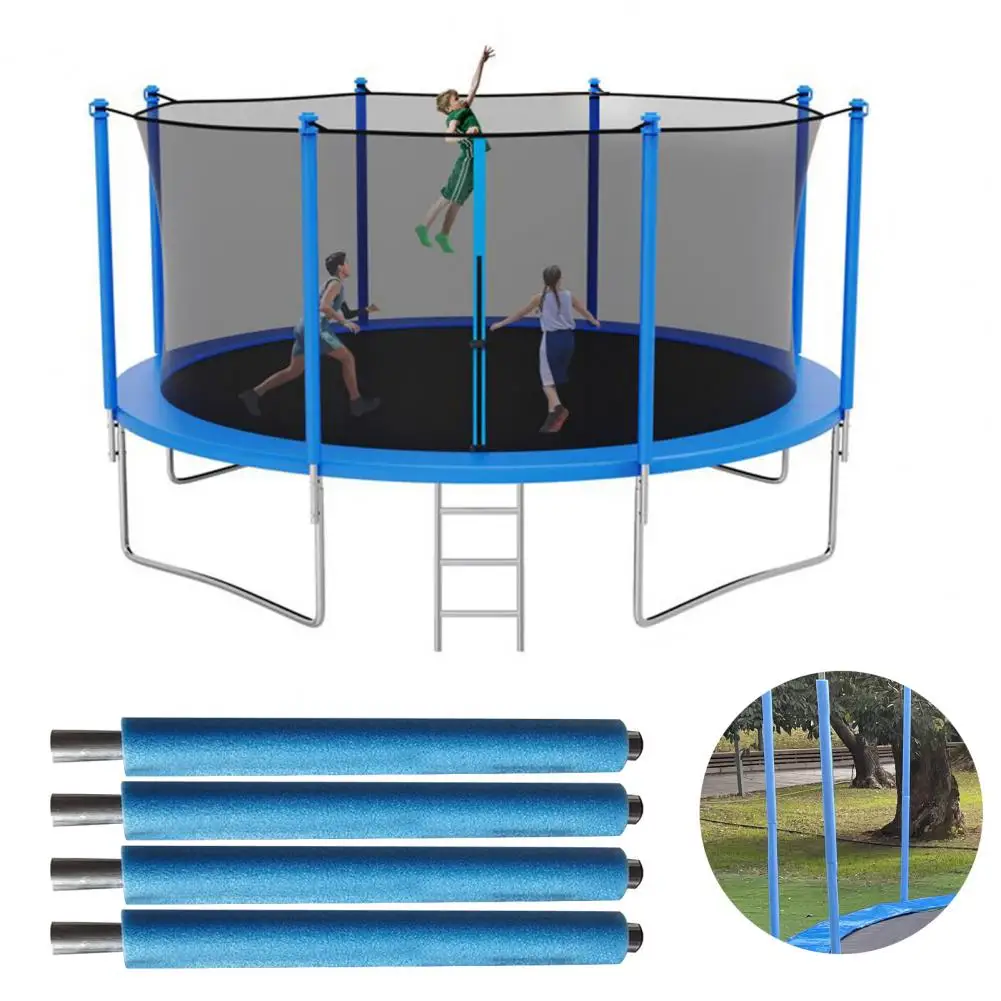 Bright Blue Trampoline Poles Trampoline Pole Anti-collision Foam Enclosure Rods Universal Replacement Parts for Steel Tube