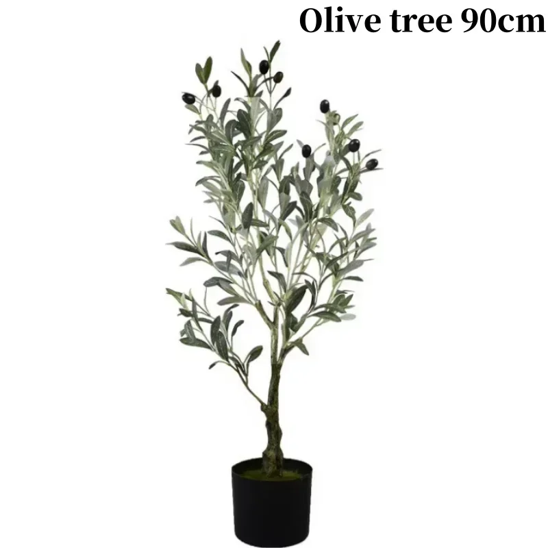 

Artificial Olive Tree Potted Decoration Indoor and Outdoor Green Plant Landscape Fake Tree Bonsai 60CM/90CM