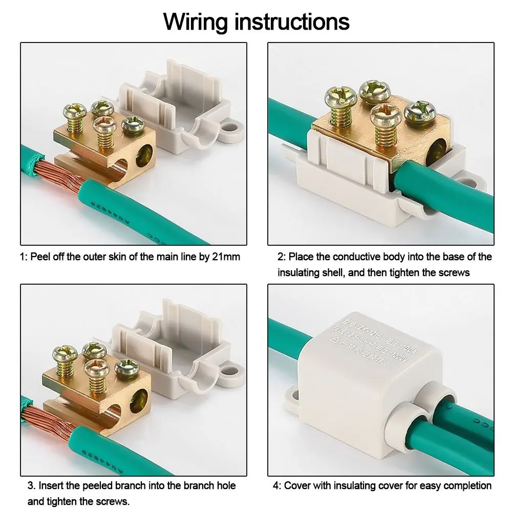 Docking High Power High Power Splitter T-type No Disconnection Quick Terminal Block Small Wiring Connector Electrical