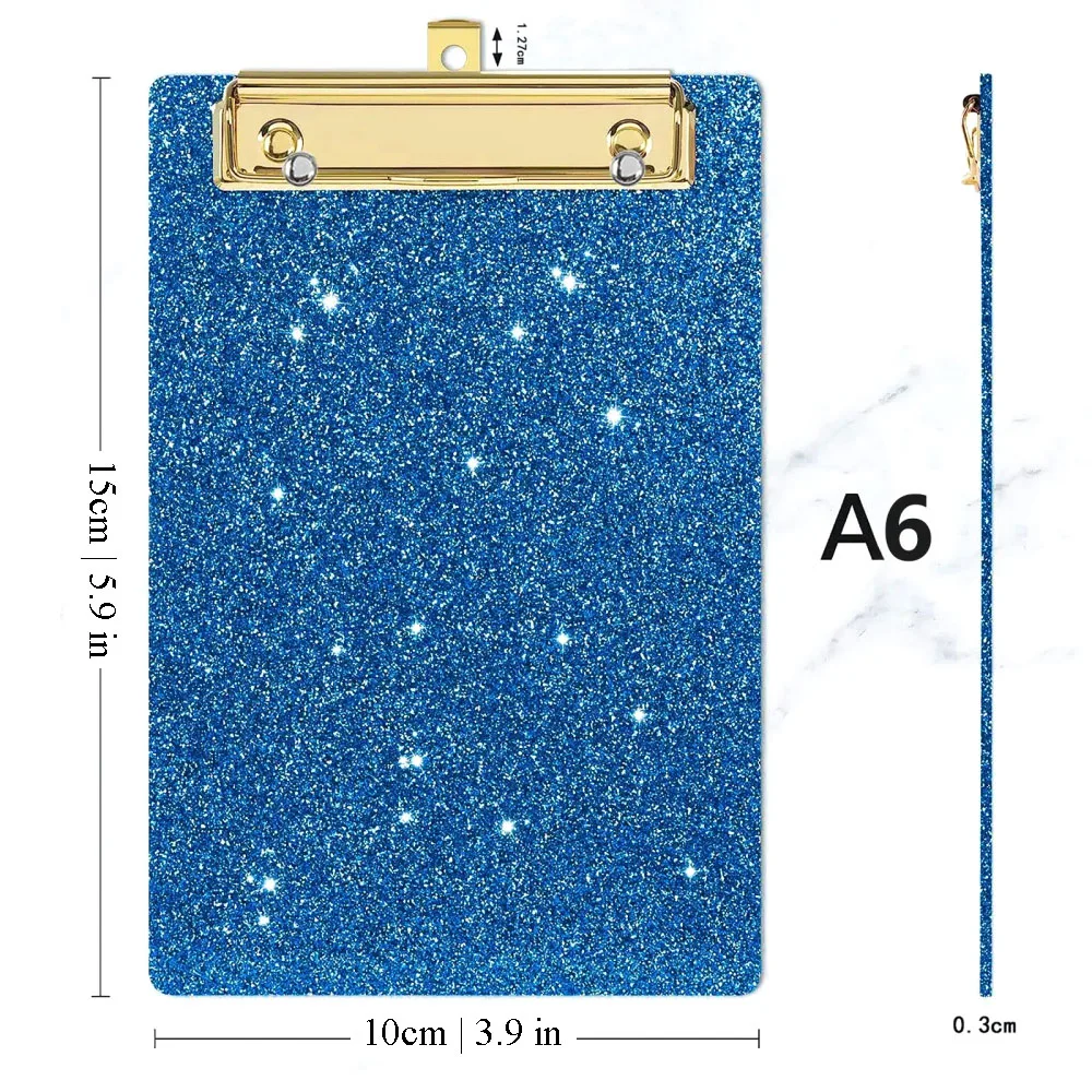 Dálnice a6 akryl clipboards s zlato klip glittery schránky složka schránky doklad držák psaní blok učebna škola doktor