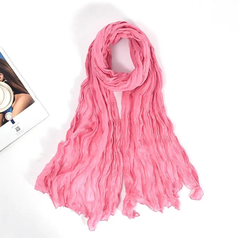 Letni szalik przeciwsłoneczny Długie cienkie szale Miękkie szaliki plażowe dla kobiet mężczyzn