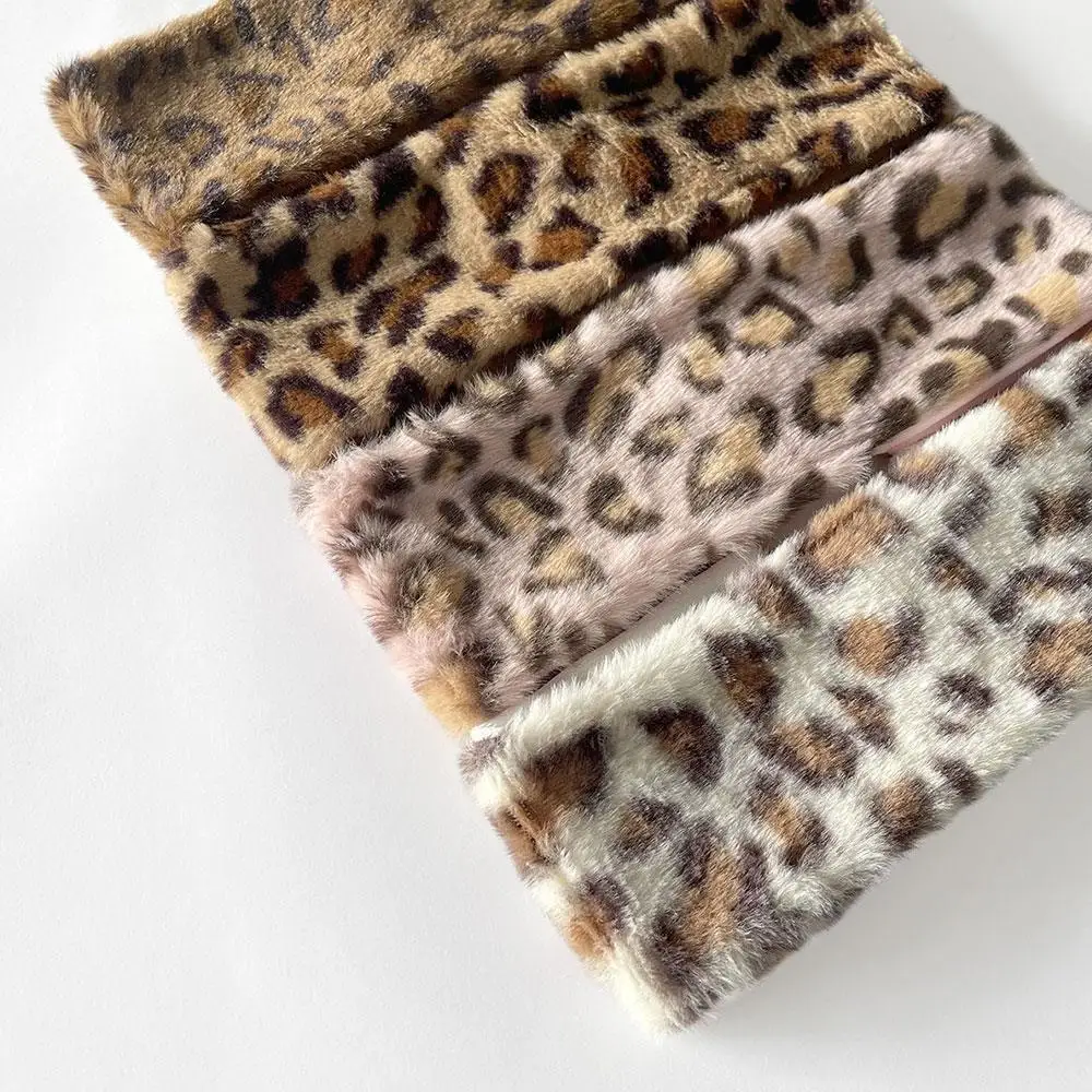 

Winter Warm Hairbands Elastic Wide Edge Bands Forehead Warmth Headwrap Fluffy Ear Protection Leopard Decor Thermal Turban