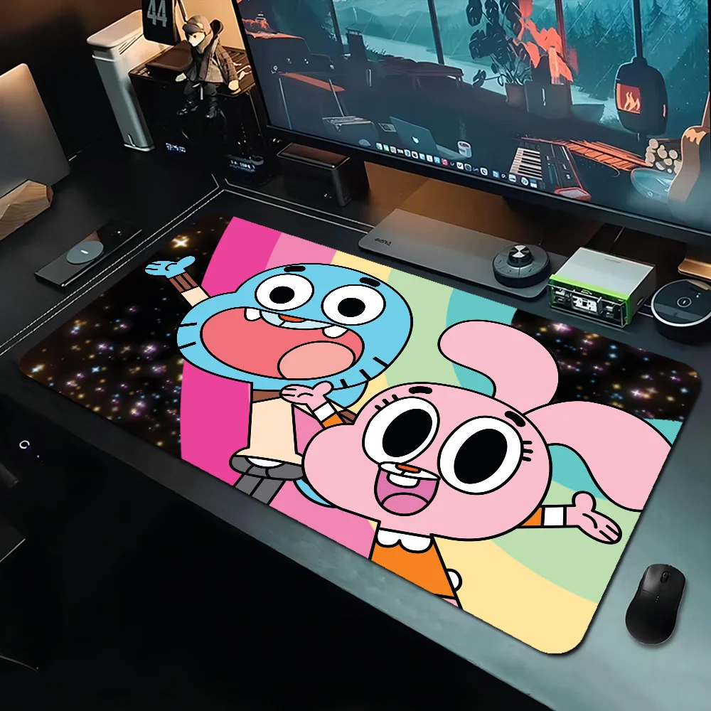 مدهش مضحك W-world Of Gumball كبير XXL الجدول حصيرة طالب ماوس ألعاب الكمبيوتر لوحة المفاتيح ألعاب الوسادة سطح المكتب حصيرة