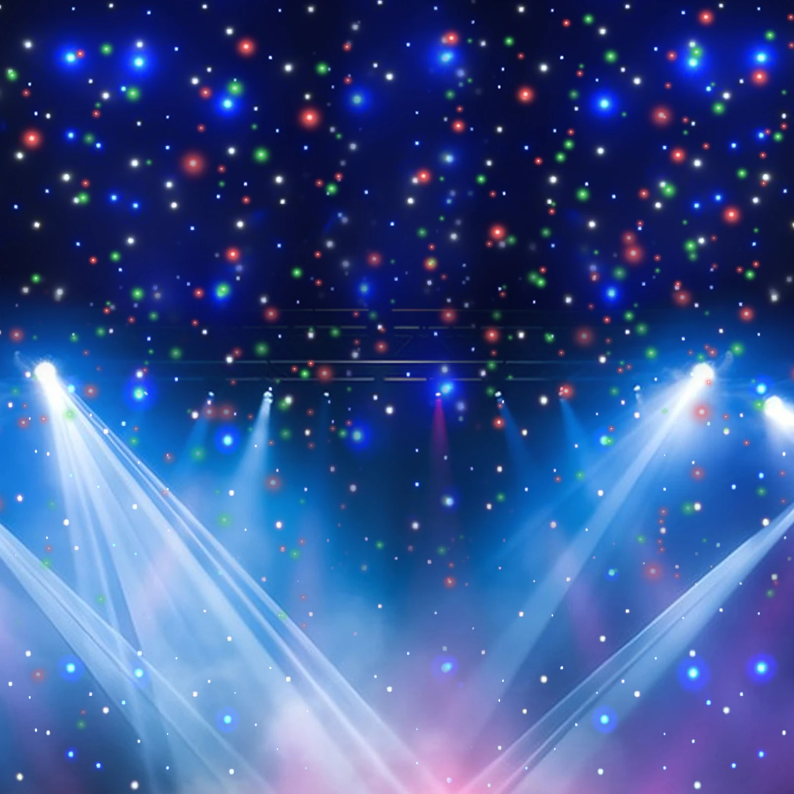 LED Stage Star Backdrop Stage Wedding Starry Sky Cloth Background Led Remote Control Color-Changing Lamp Stage Atmosphere Lamp