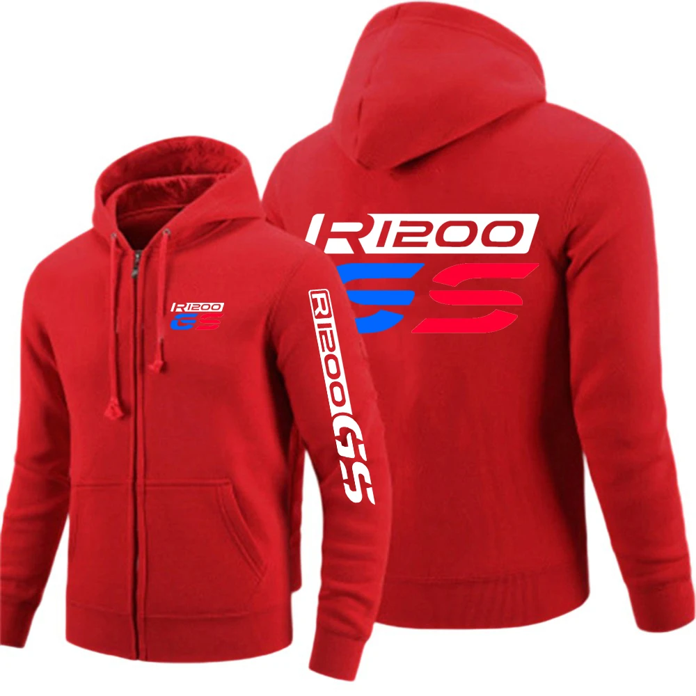 

Мотоциклетная куртка-кардиган GS R 1200: Новая мужская толстовка на молнии однотонного цвета, повседневная спортивная куртка-кардиган