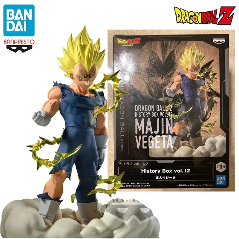 Original Banpresto Dragon Ball Z History Box Vol.12 MAJIN VEGETA PVC Anime Action Figures Model Collection Ornament Toy