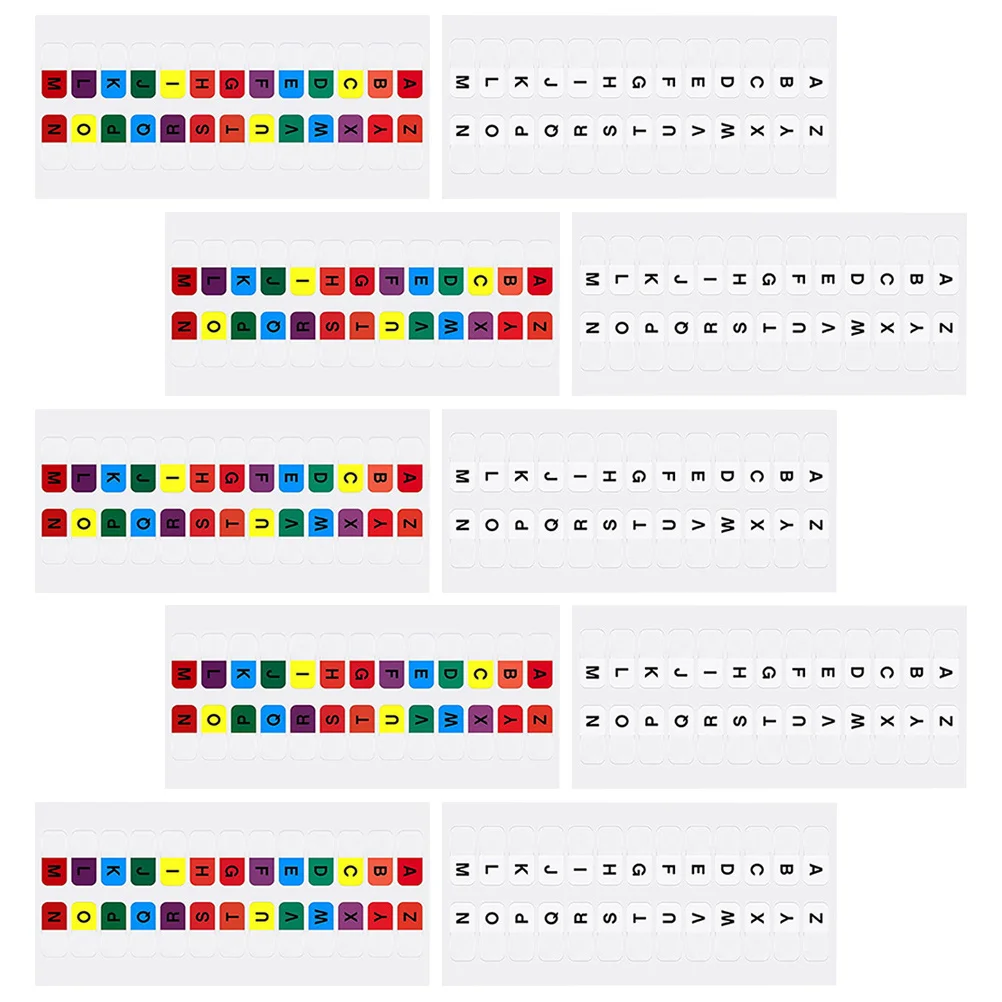 30 Sheets Label Water Proof Alphabet Index Stickers Student Note Pads Sticky Divider Tabs The Pet Dividers Bookmark