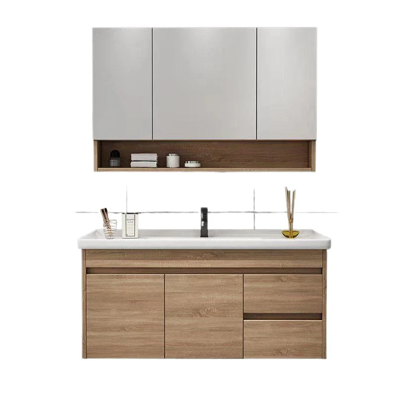 

Новейший старинный настенный водонепроницаемый деревянный скандинавский умный шкаф для ванной комнаты, комод с раковиной