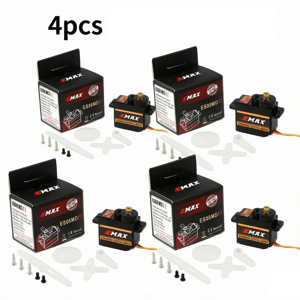 Emax ES08MDII Metal Gear Mini Digital Servo 4-6.0V 2kg Futaba/JR Plug for TREX 450 Airplane Helicopter Accessories