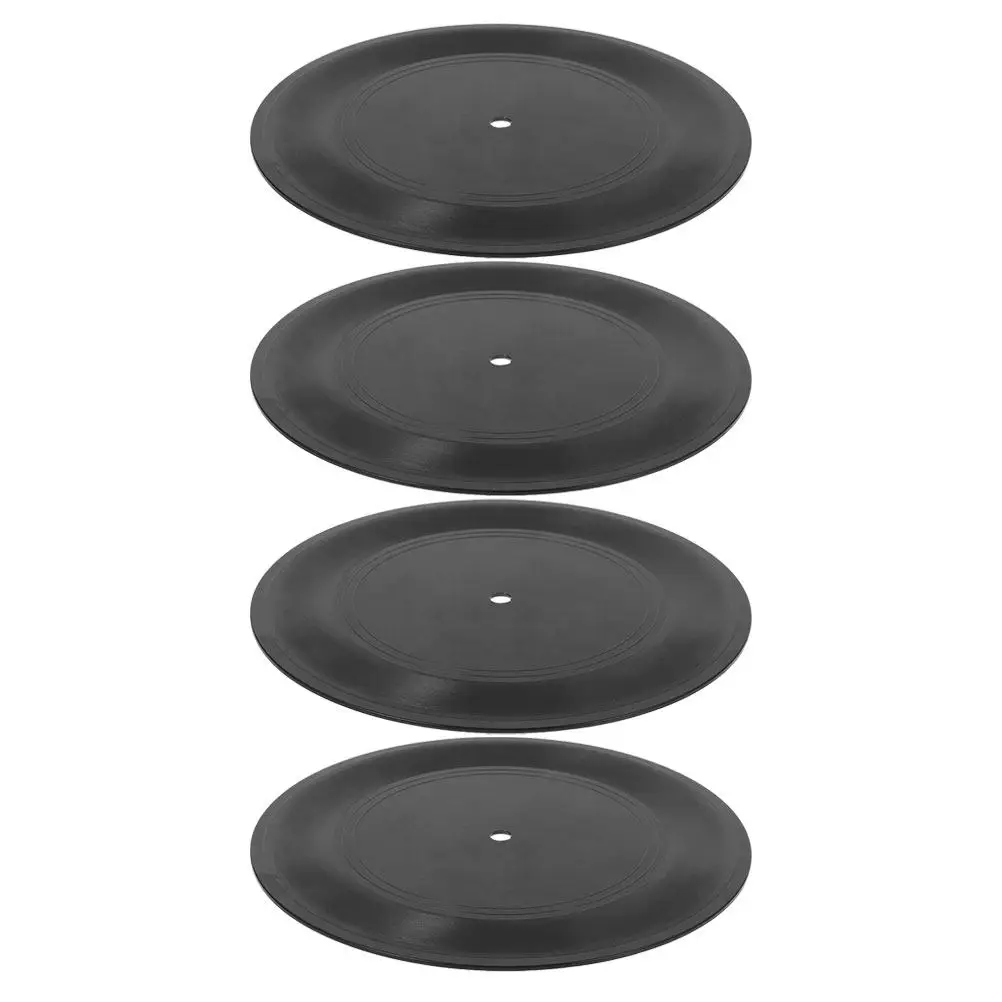 4Pcs Vinyl Record Wall Decor Retro Plastic Record Decorations for Home Bar Ktv Coffee Shop Disco Party Vintage Wall Ornament