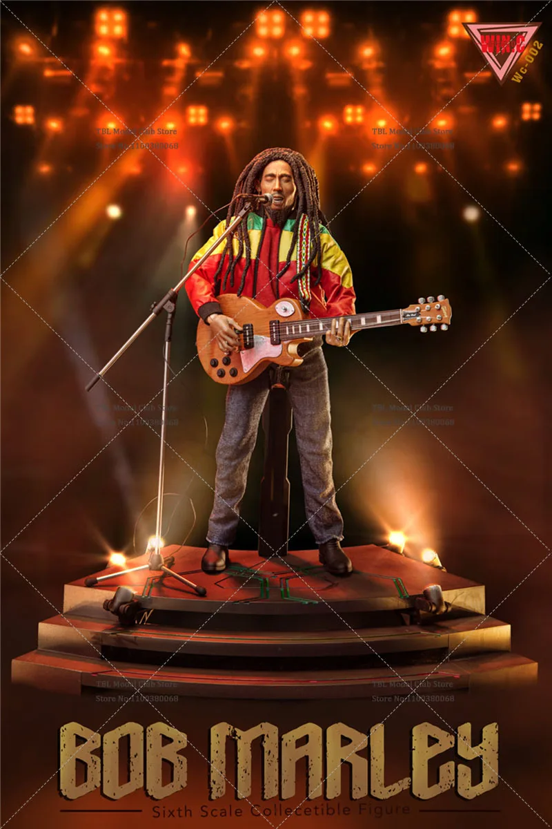 متوفر في المخزون الأصلي Win.c studio WC002 1/6 مقياس بوب مارلي ممتاز للفنان المغني مجموعة كاملة نموذج 12 بوصة شخصية جندية ذكر #5