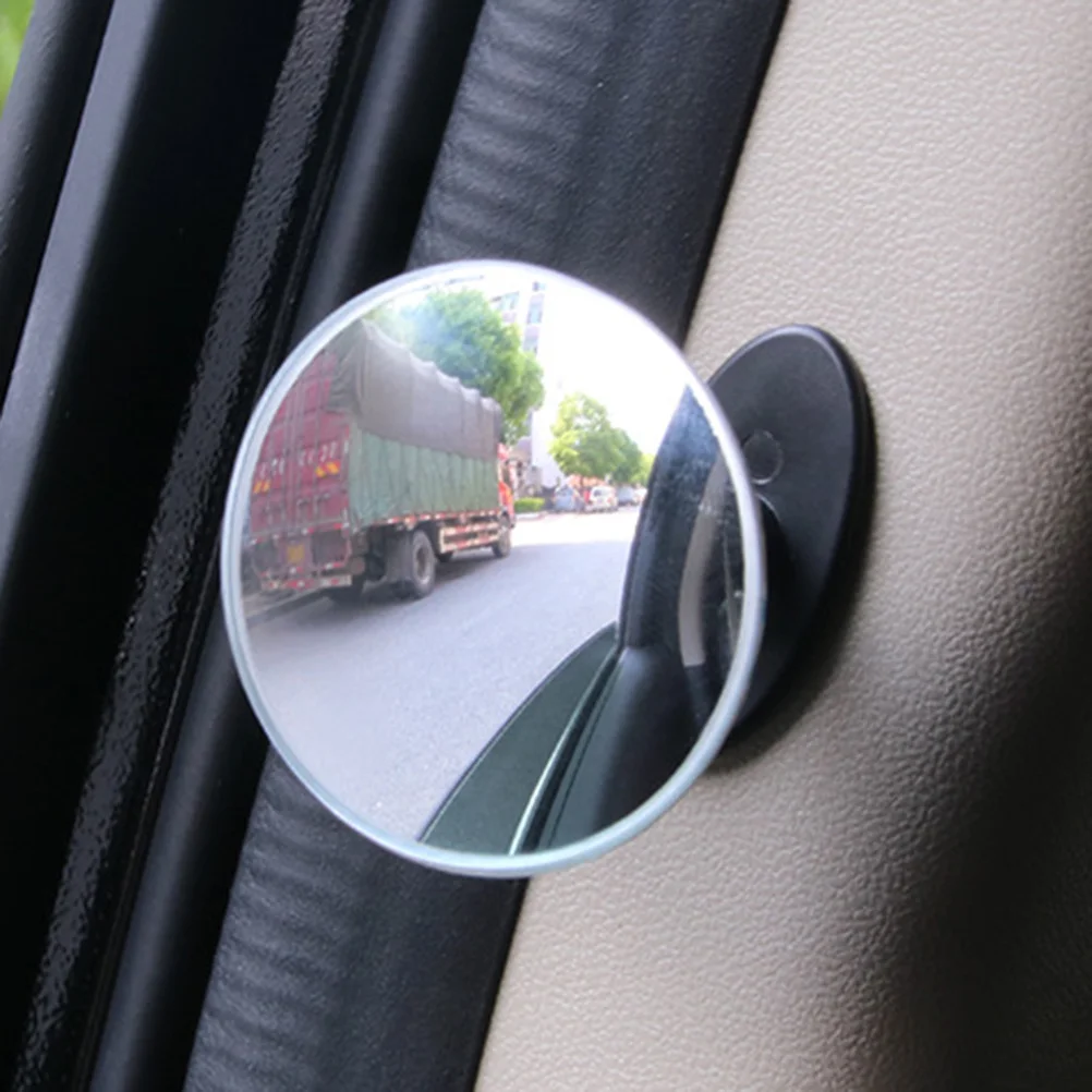 

Single Small Frameless Circular Blind Spot Automotive Door Mirror Ultralight Glass Wide Angle Rearview Assistant Universal