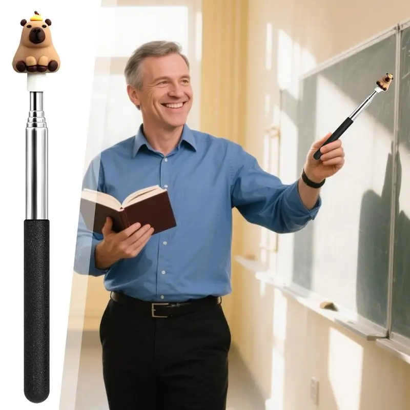 Указательная палочка для пальцев, телескопическая детская палочка-указатель, нескользящие обучающие принадлежности с героями мультфильмов, классные принадлежности для детского сада