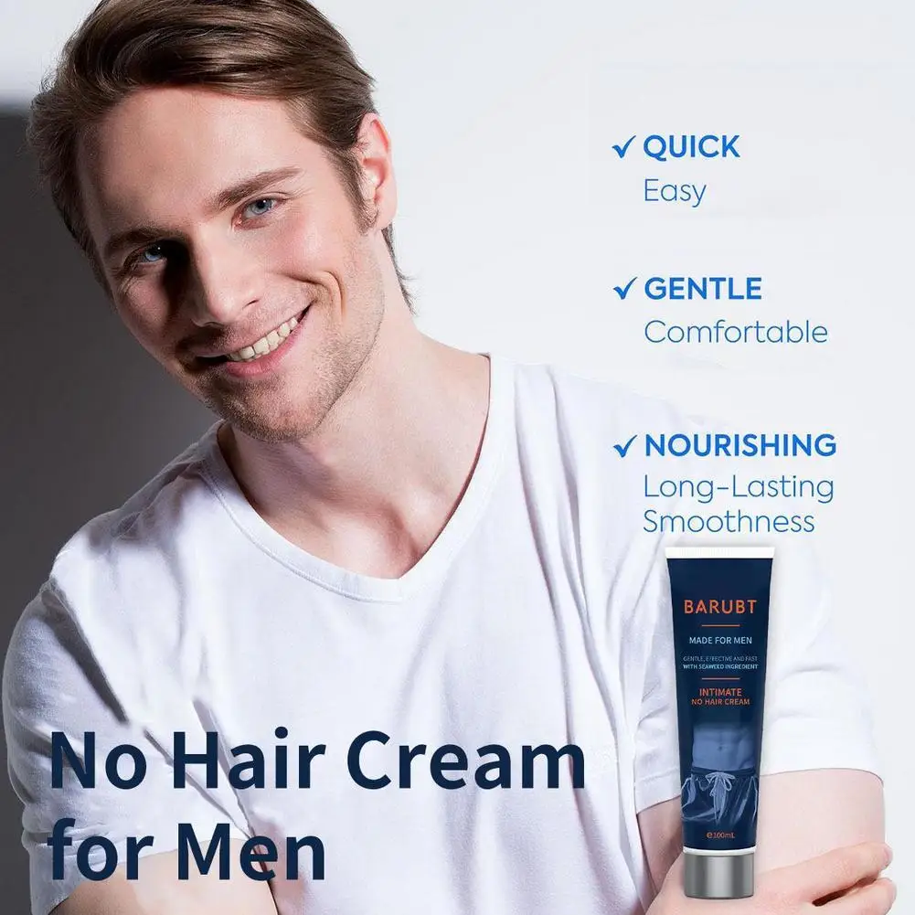 

100g Men'S Painless Hair Removal Cream Mild Non Irritating Hair Removal Cream Body Arm Armpit Leg Gentle Refreshing Hair Removal